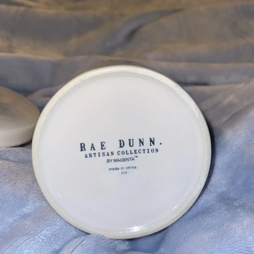 Ceramic Lidded Rae Dunn “Things” canister